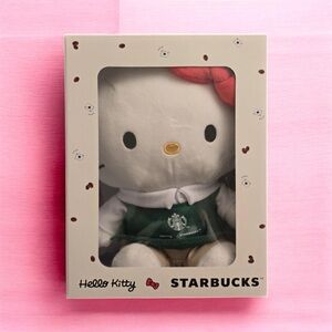 Hello Kitty X Starbucks Limited Edition Barista Plush Toy Holiday Collection NEW